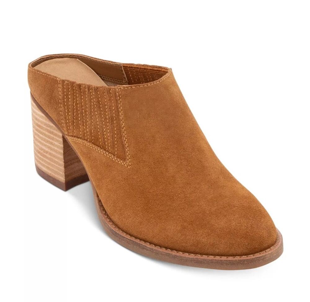 AQUA COLLEGE Women's Western Style Suede Leather Mule Boots / NEW / Size 9.5